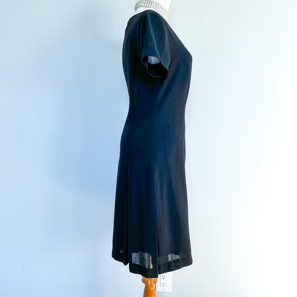 DEPECHE MODE | Little Black Dress Pleated Short Sleeve Knee Length A Line 6 - Picture 6 of 12